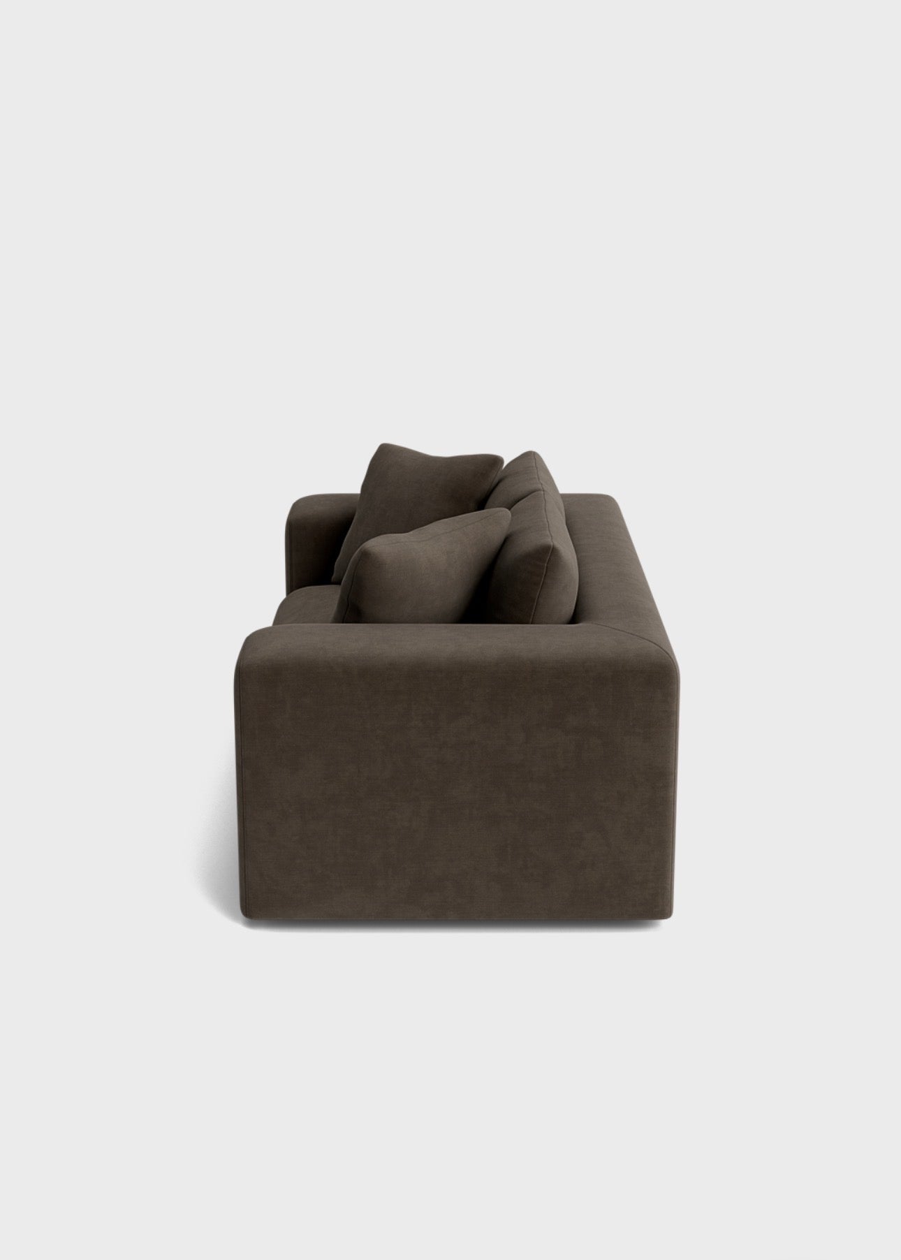 Oro 2 Seater Sofa- Moody Mocha - luxury velvet 2 seater sofa in cream by Vogue Vocus view 2