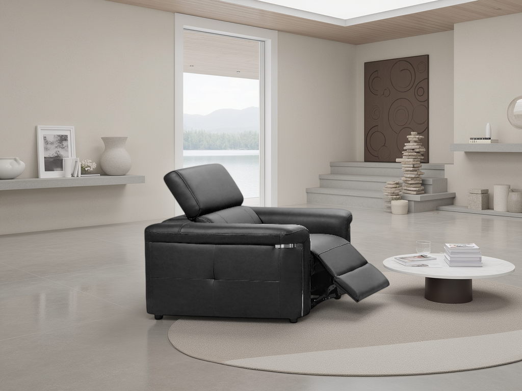 Kensington Recliner Armchair in Black