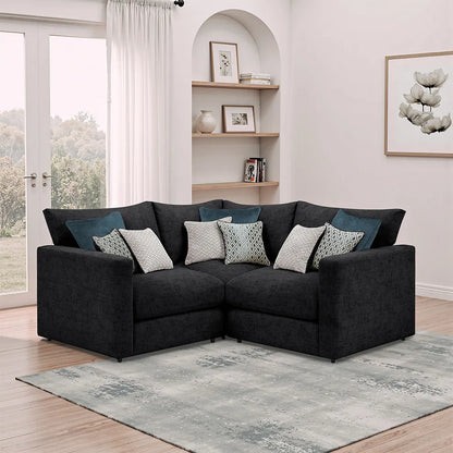 Noir Luxe 3 Seat Corner Sofa