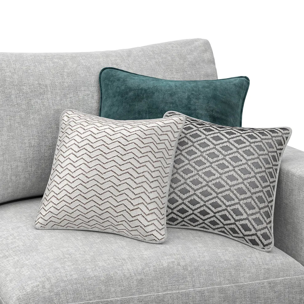 Noir Luxe U Shape 3 Seat Double Chaise End Sofa