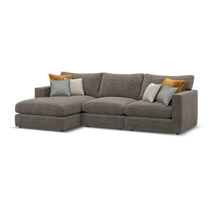 Noir Luxe 3 Seater Left Hand Chaise Corner Sofa