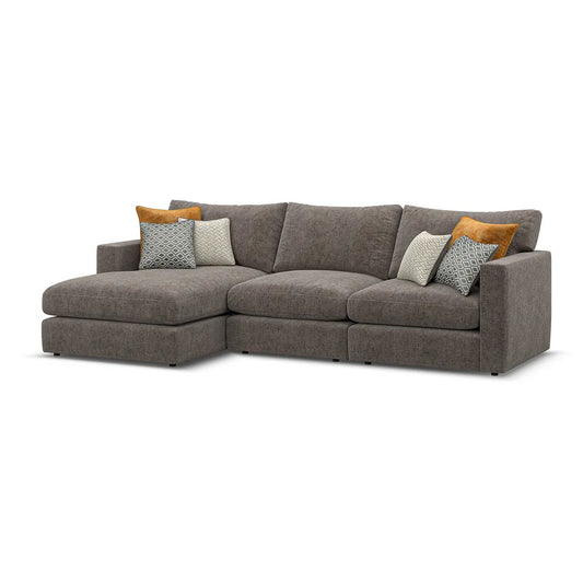 Noir Luxe 3 Seater Left Hand Chaise Corner Sofa
