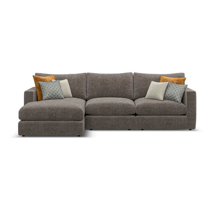 Noir Luxe 3 Seater Left Hand Chaise Corner Sofa