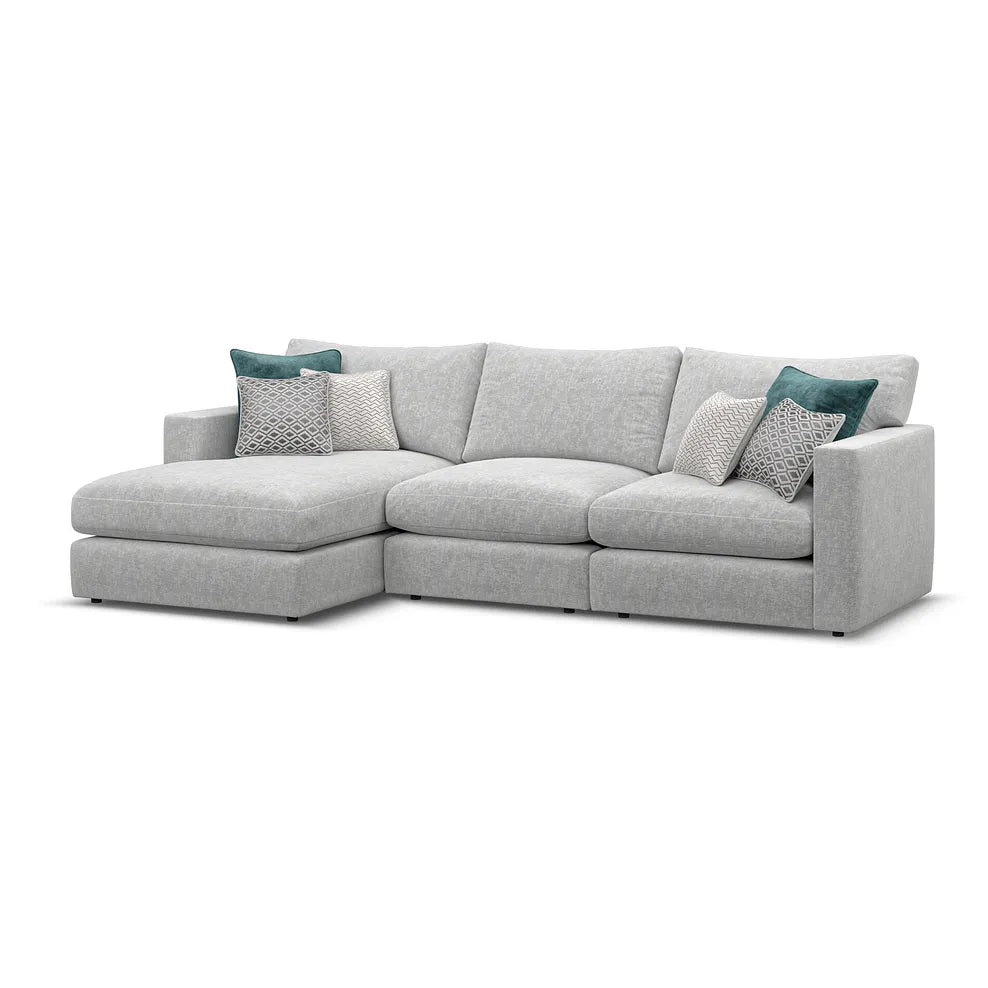 Noir Luxe 3 Seater Left Hand Chaise Corner Sofa