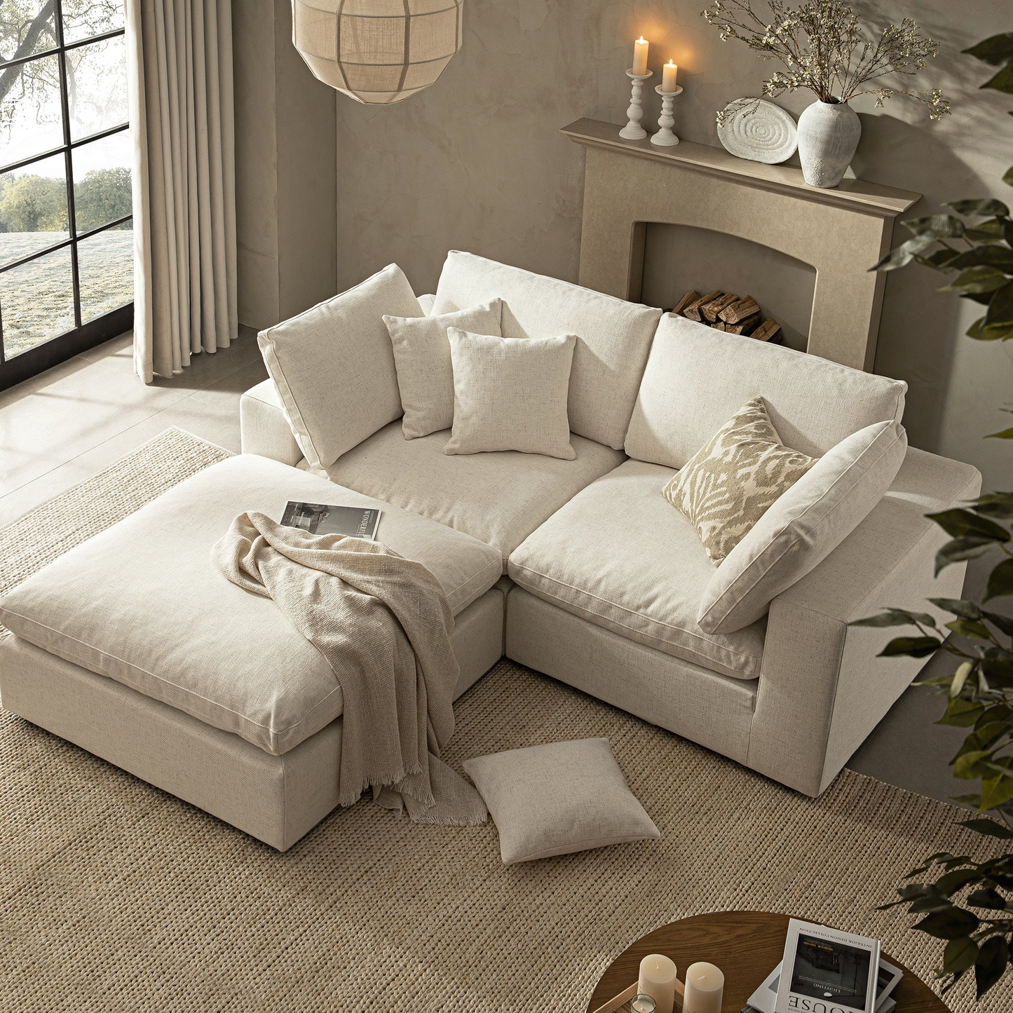 Sola Modular 2-Piece Chaise Corner Sofa