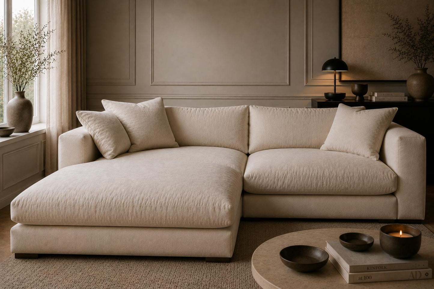 Aurelio Feather Footstool-Vogue Vocus