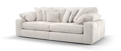 Maison 4-Seater Ivory Chenille Sofa | Precision Dual-Tone Piping - luxury velvet corner sofa in ivory by Vogue Vocus view 3