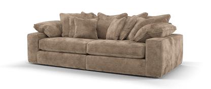 Maison 4-Seater Mocha Chenille Sofa | Precision Dual-Tone Piping - luxury velvet corner sofa in mocha by Vogue Vocus view 4