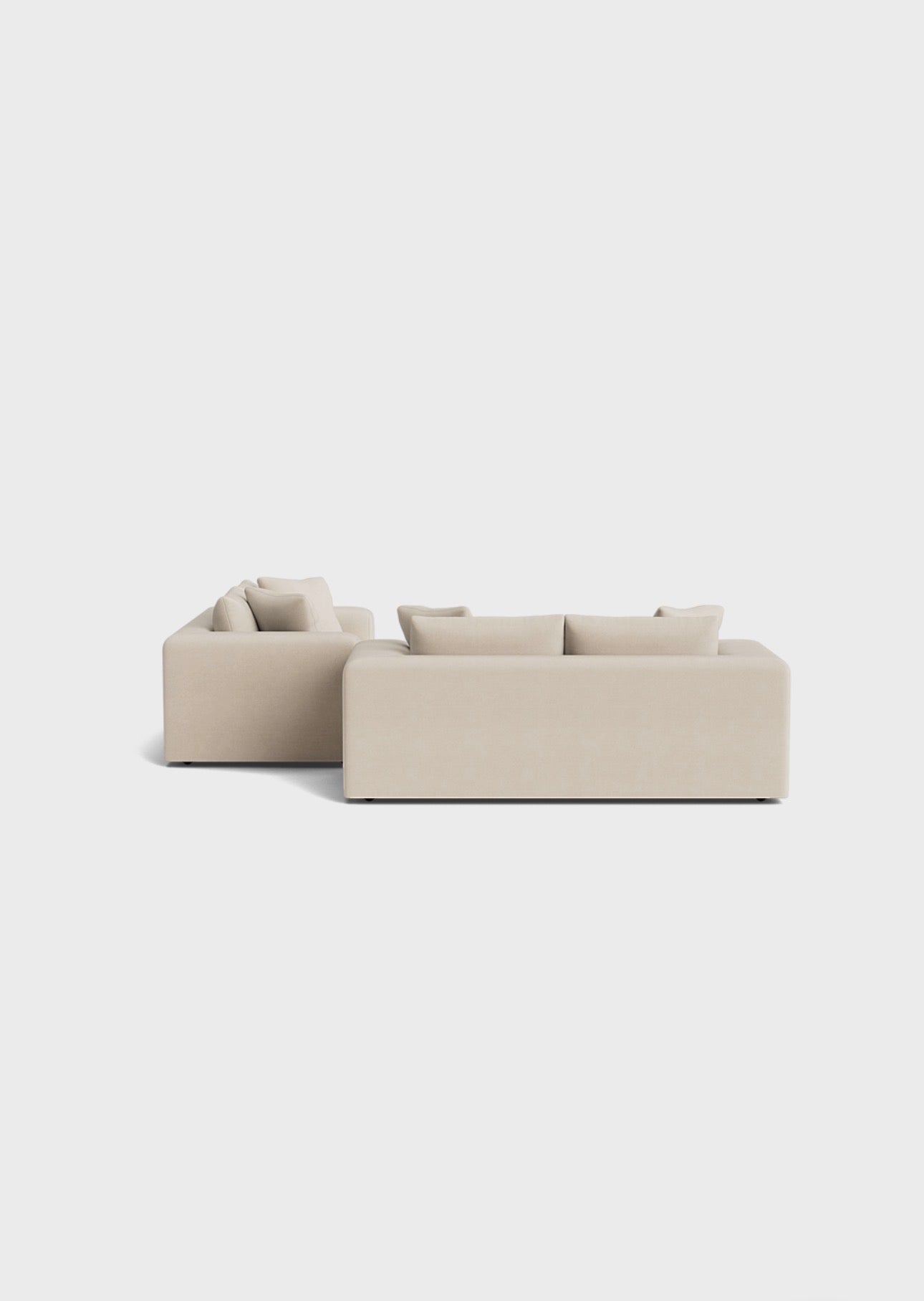 Oro 3&2 Seater Sofa-Cream - luxury velvet 2 seater sofa in cream by Vogue Vocus view 5