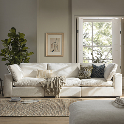 Sola Modular 3-Piece Sofa With Feather Cushions