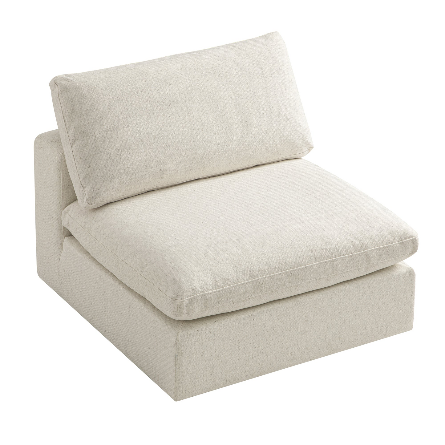 Sola Modular Armless Seat With Feather Cushions