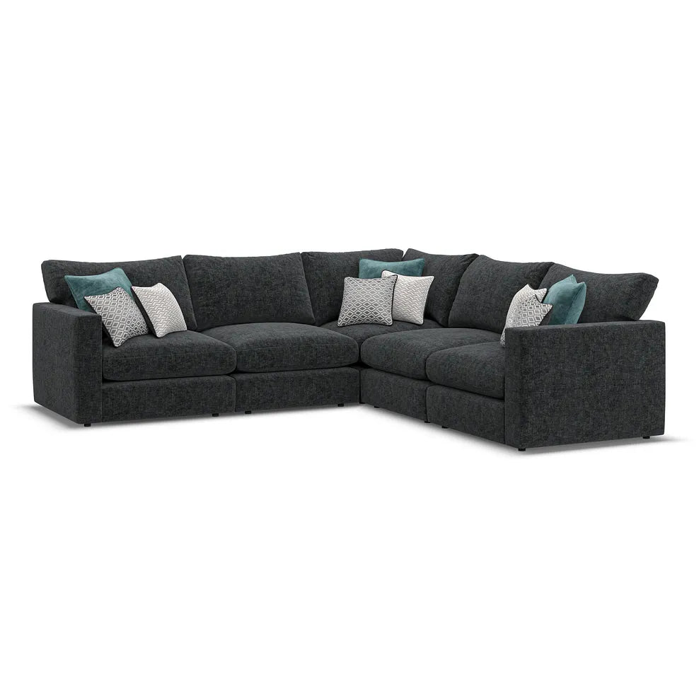 Noir Luxe 5 Seater Corner Sofa