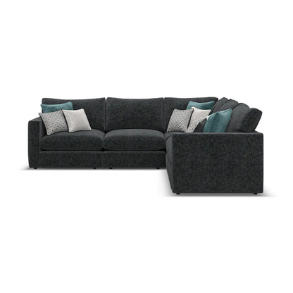 Noir Luxe 5 Seater Corner Sofa