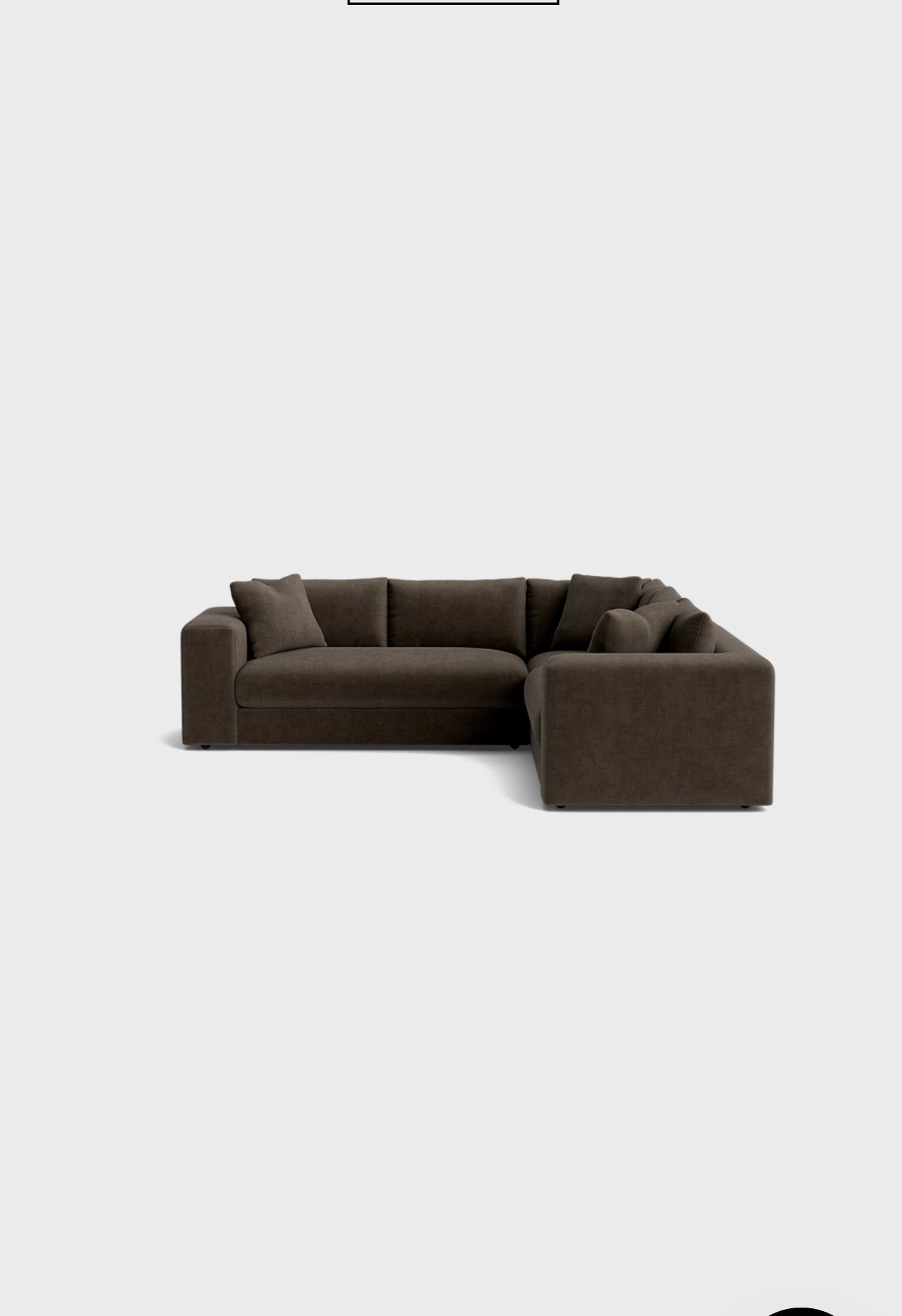 Oro Double Corner Sofa-Moody Mocha - luxury velvet corner sofa in cream by Vogue Vocus view 3