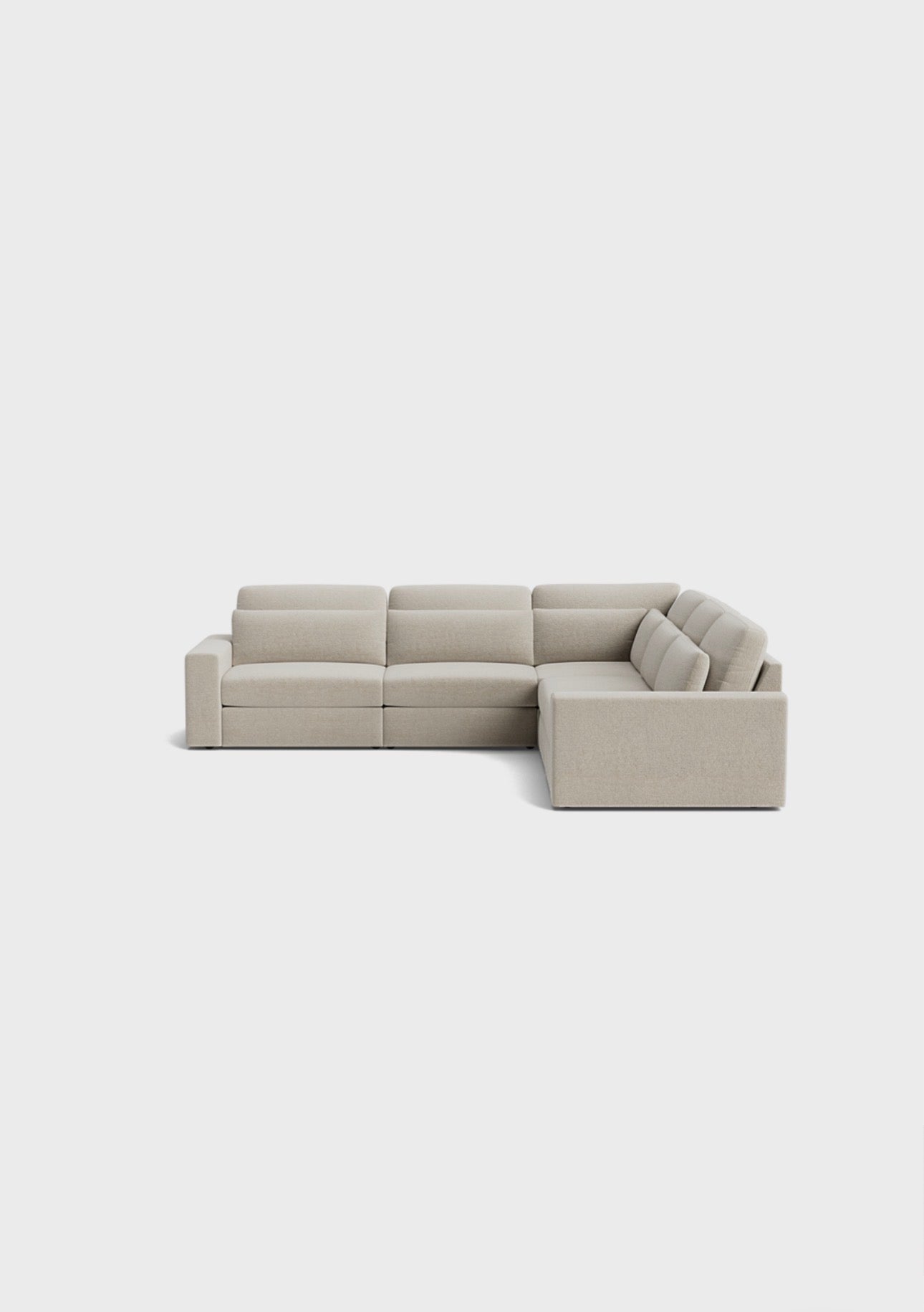 Chesham Elite Modular Double Corner - luxury chenille corner sofa in black by Vogue Vocus view 3