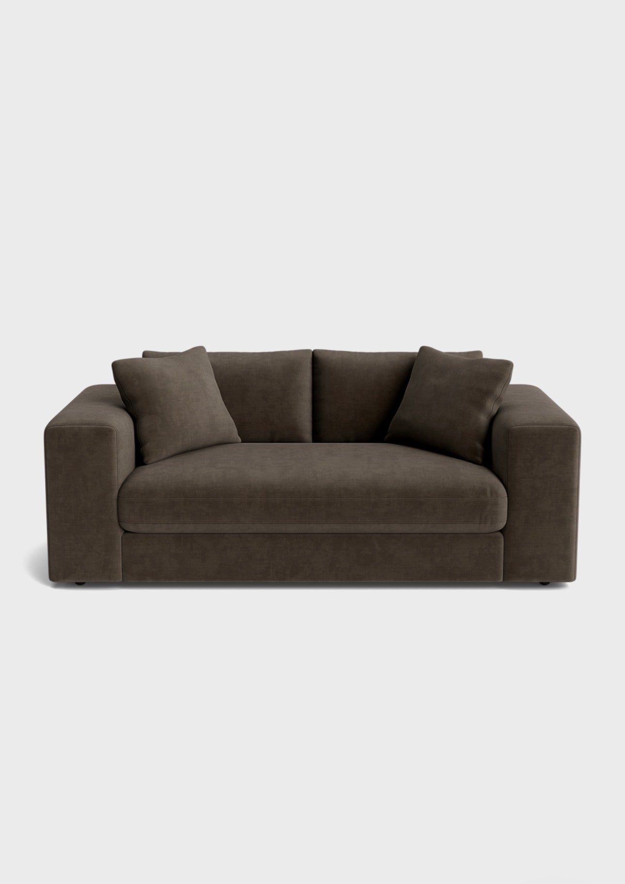 Oro 3 Seater Sofa-Moody Mocha - luxury velvet 3 seater sofa in cream by Vogue Vocus