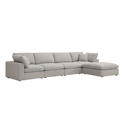 Sola Modular 4 Piece Chaise Corner Sofa With Feather Cushions