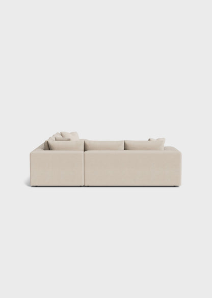 Oro Double Corner Sofa- Cream - luxury velvet corner sofa in cream by Vogue Vocus view 6