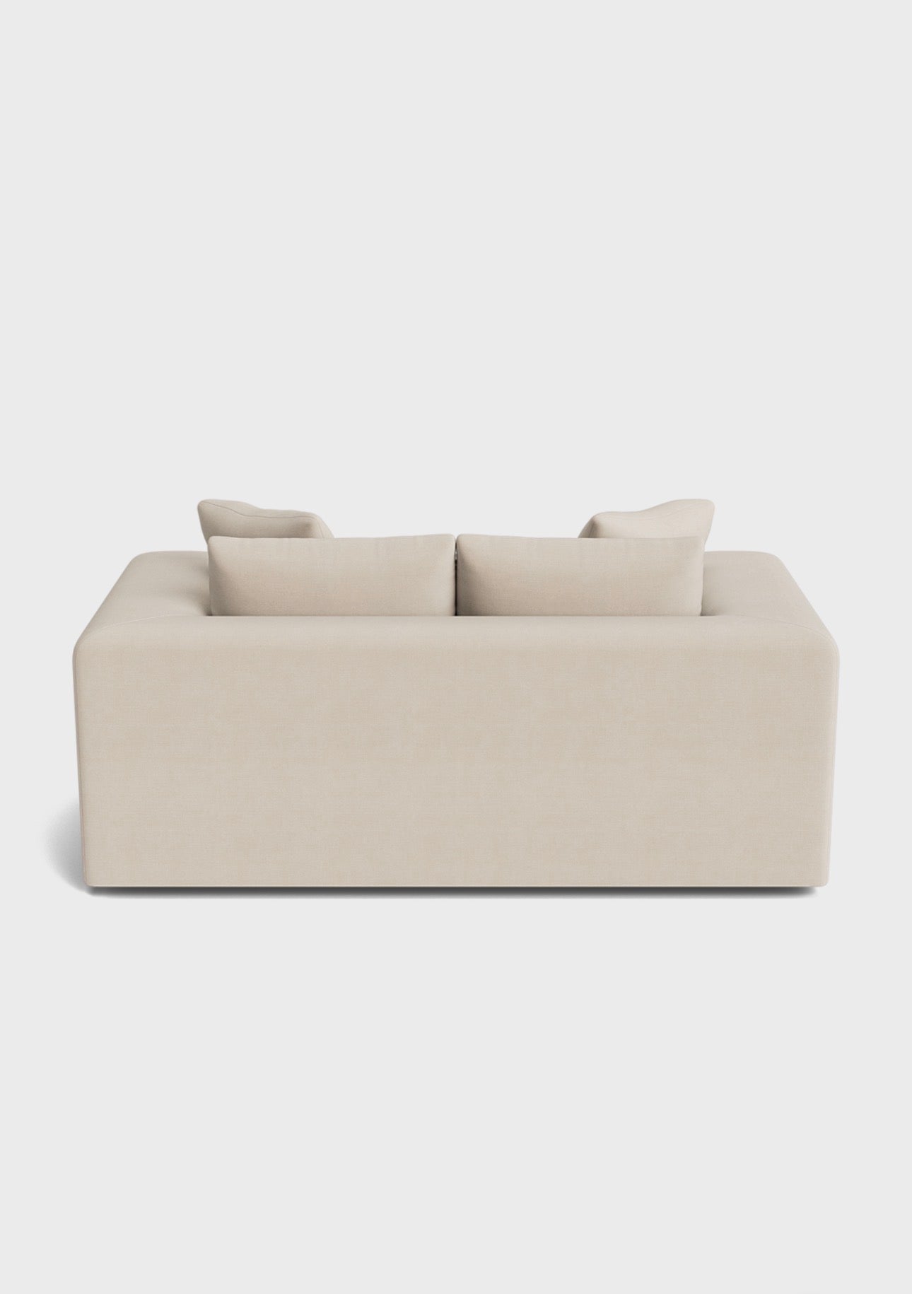 Oro 2 Seater Sofa- Cream - luxury velvet modular sofa in cream by Vogue Vocus view 3