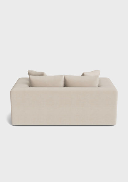 Oro 2 Seater Sofa- Cream - luxury velvet modular sofa in cream by Vogue Vocus view 3