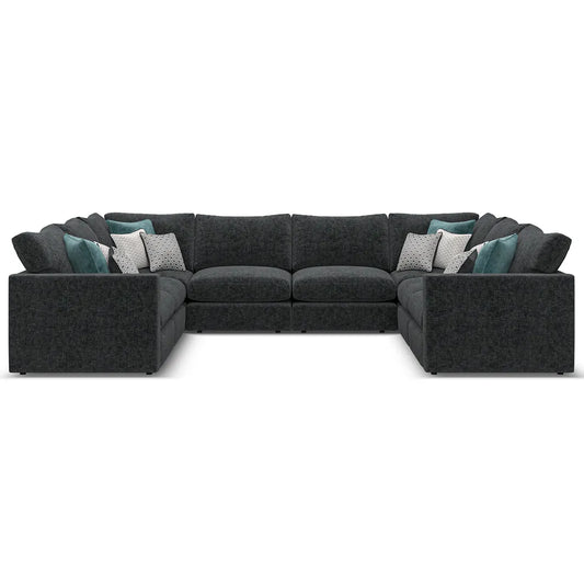 Noir Luxe 8-Seater U-Shape Sofa
