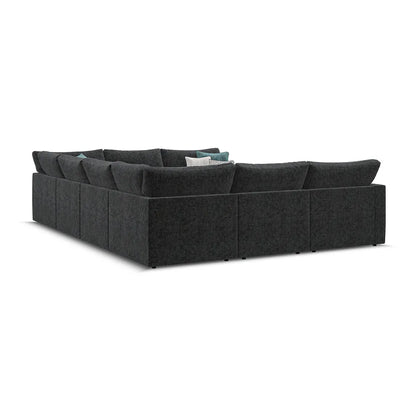 Noir Luxe 8-Seater U-Shape Sofa