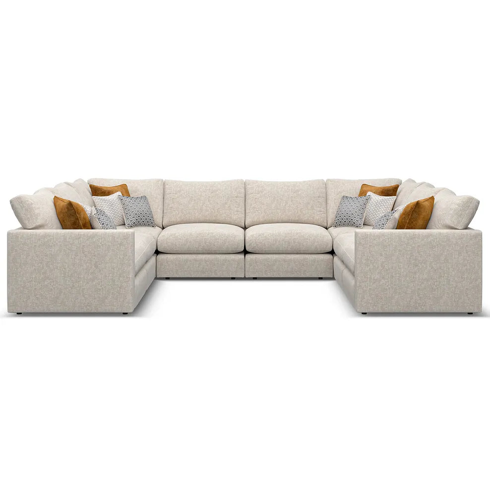 Noir Luxe 8-Seater U-Shape Sofa