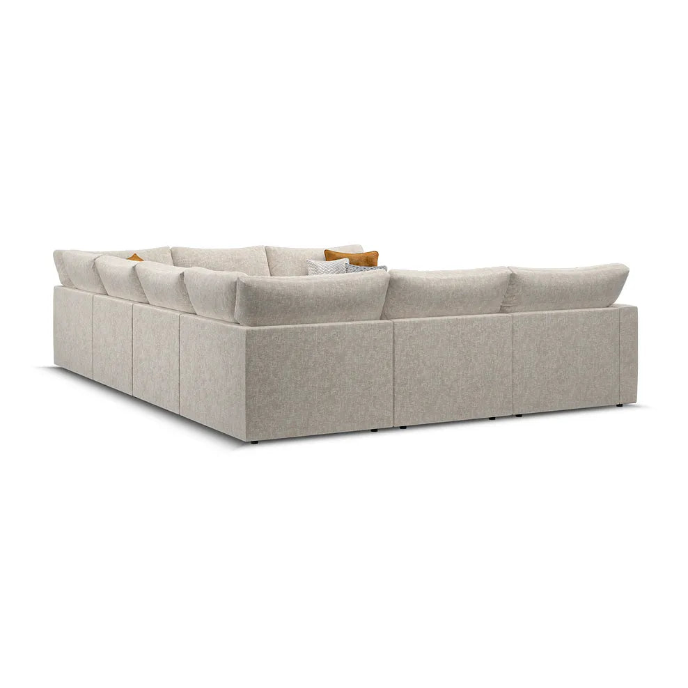 Noir Luxe 8-Seater U-Shape Sofa