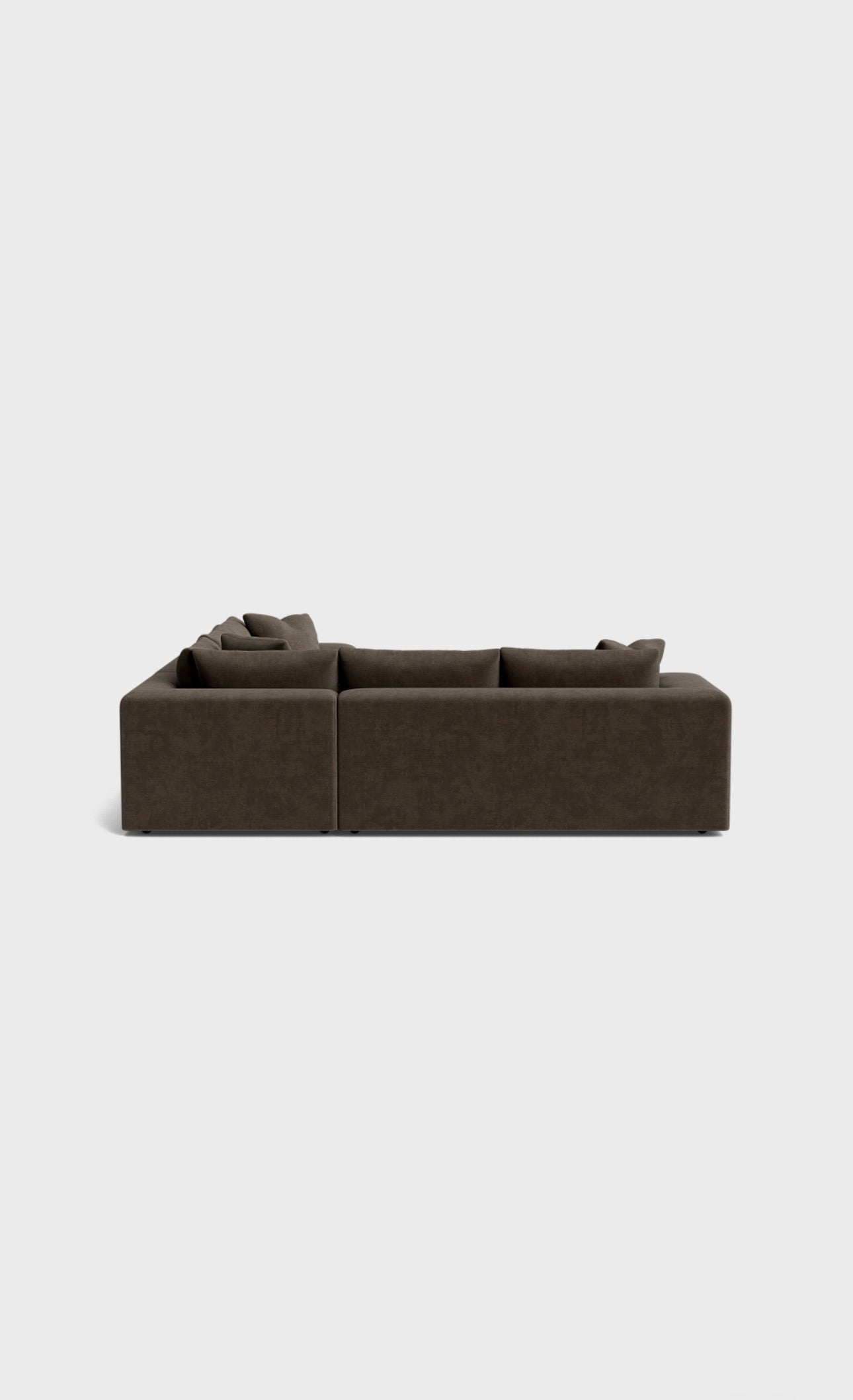 Oro Double Corner Sofa-Moody Mocha - luxury velvet corner sofa in cream by Vogue Vocus view 5