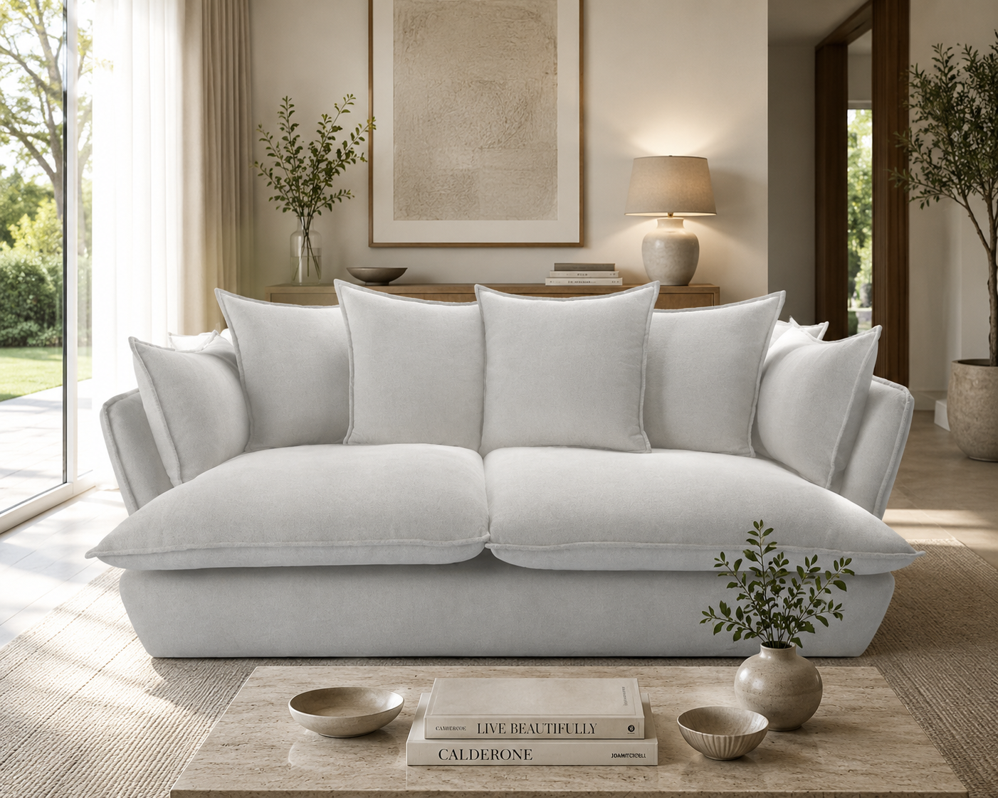Marino 3 Seater Feather  Sofa - luxury velvet modular sofa by Vogue Vocus