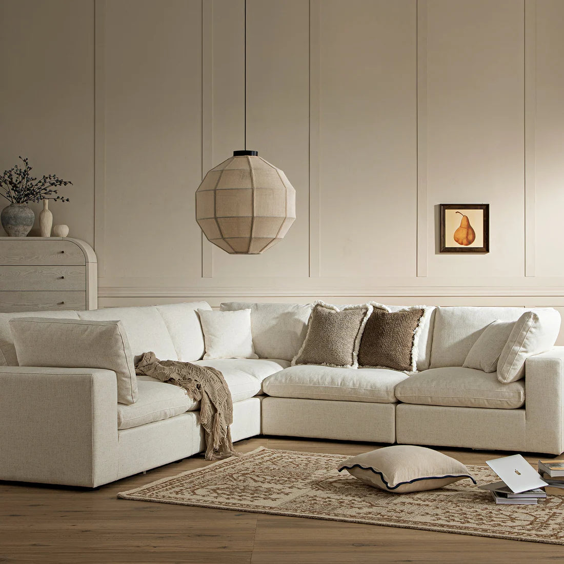Sola Modular Corner Sofa With Feather Cushions - luxury velvet corner sofa by Vogue Vocus view 5