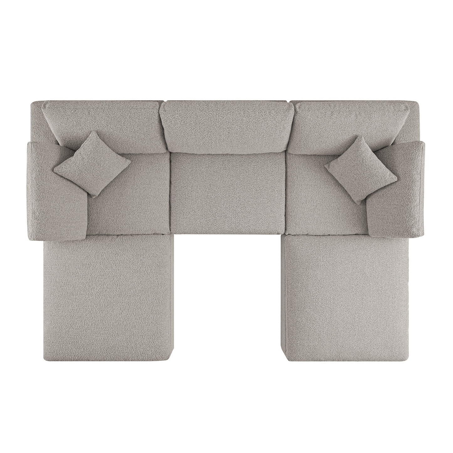 Sola Modular 5 Piece U Shape Sofa With Feather Cushions