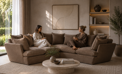 Marino Medium Corner Feather Sofa - luxury velvet corner sofa by Vogue Vocus view 2