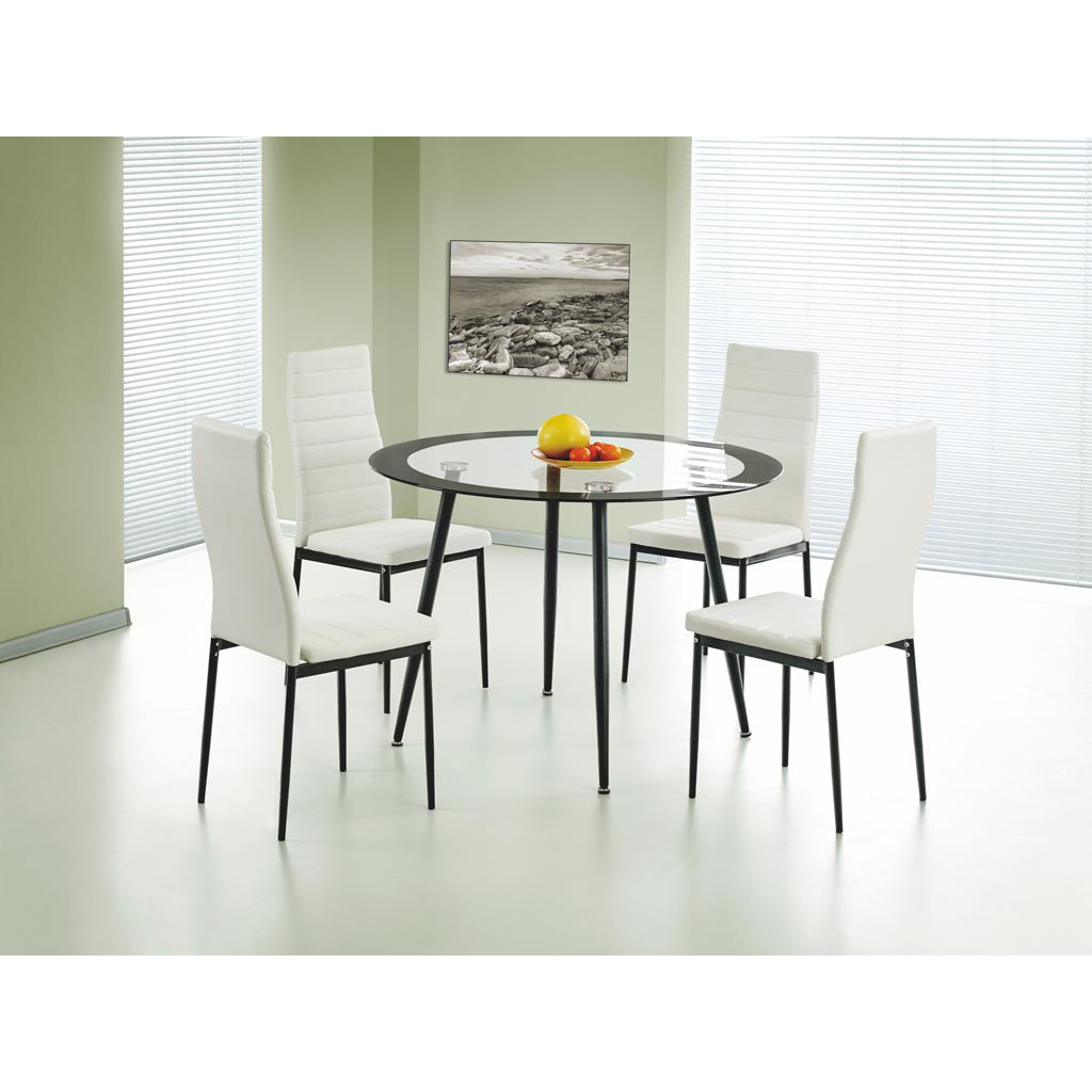 Arden Dining Table Clear Glass and Black - luxury dining furniture