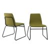 Albion Faux Leather Dining Chairs Green - luxury dining furniture
