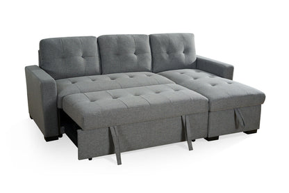 Arden Universal Corner Sofa Bed in Grey