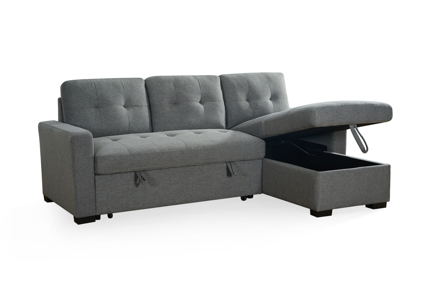 Arden Universal Corner Sofa Bed in Grey