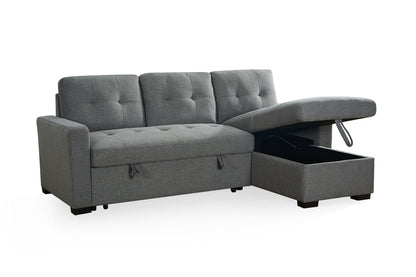 Arden Universal Corner Sofa Bed in Grey