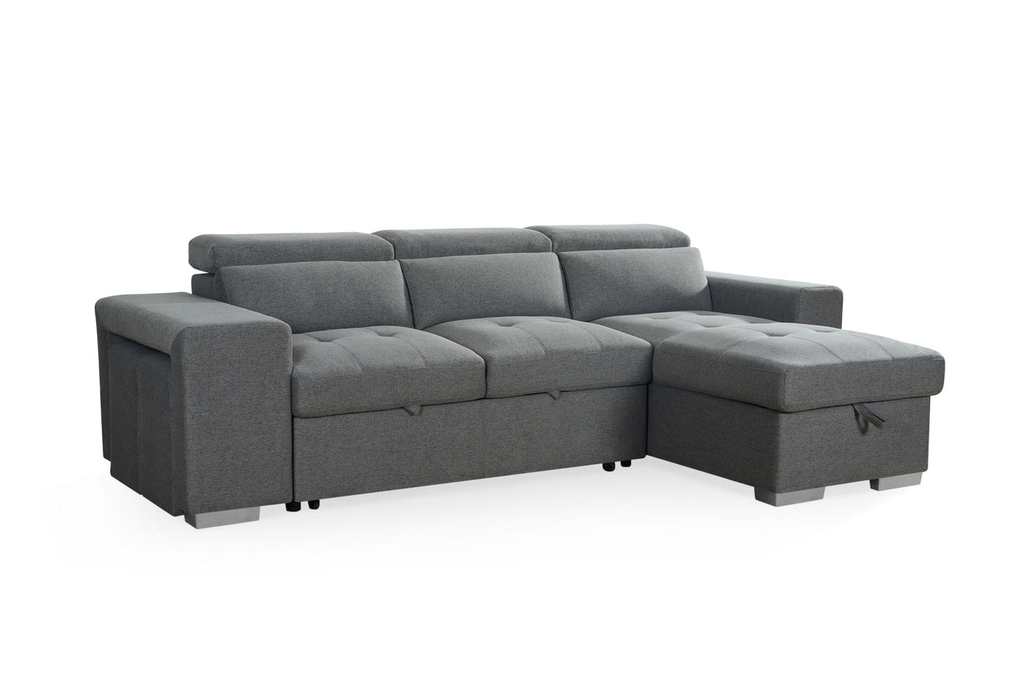 Aurelia Universal Corner Sofa Bed in Grey