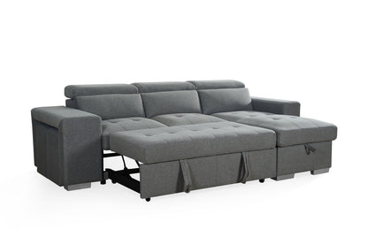 Aurelia Universal Corner Sofa Bed in Grey