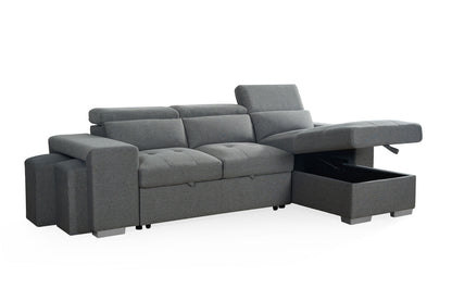 Aurelia Universal Corner Sofa Bed in Grey