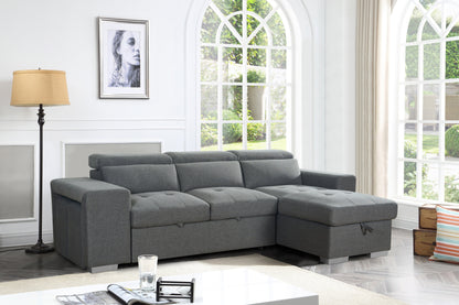 Aurelia Universal Corner Sofa Bed in Grey