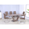 Azore Extending Dining Table High Gloss Cappuccino - luxury dining furniture