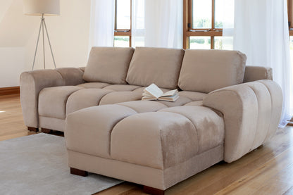 Lorenza Universal Corner Sofa Bed in Mocha