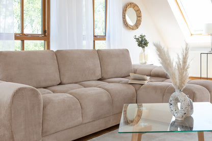 Lorenza Universal Corner Sofa Bed in Mocha