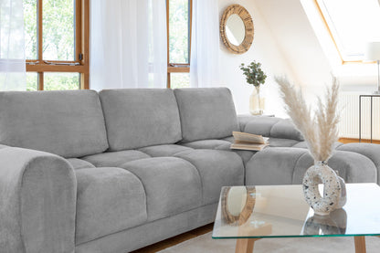 Lorenza Universal Corner Sofa Bed in Grey