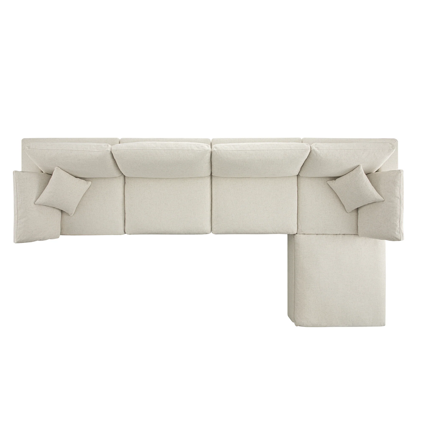 Sola Modular 4 Piece Chaise Corner Sofa With Feather Cushions