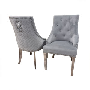 Bentley Chrome Knocker Dining Chair