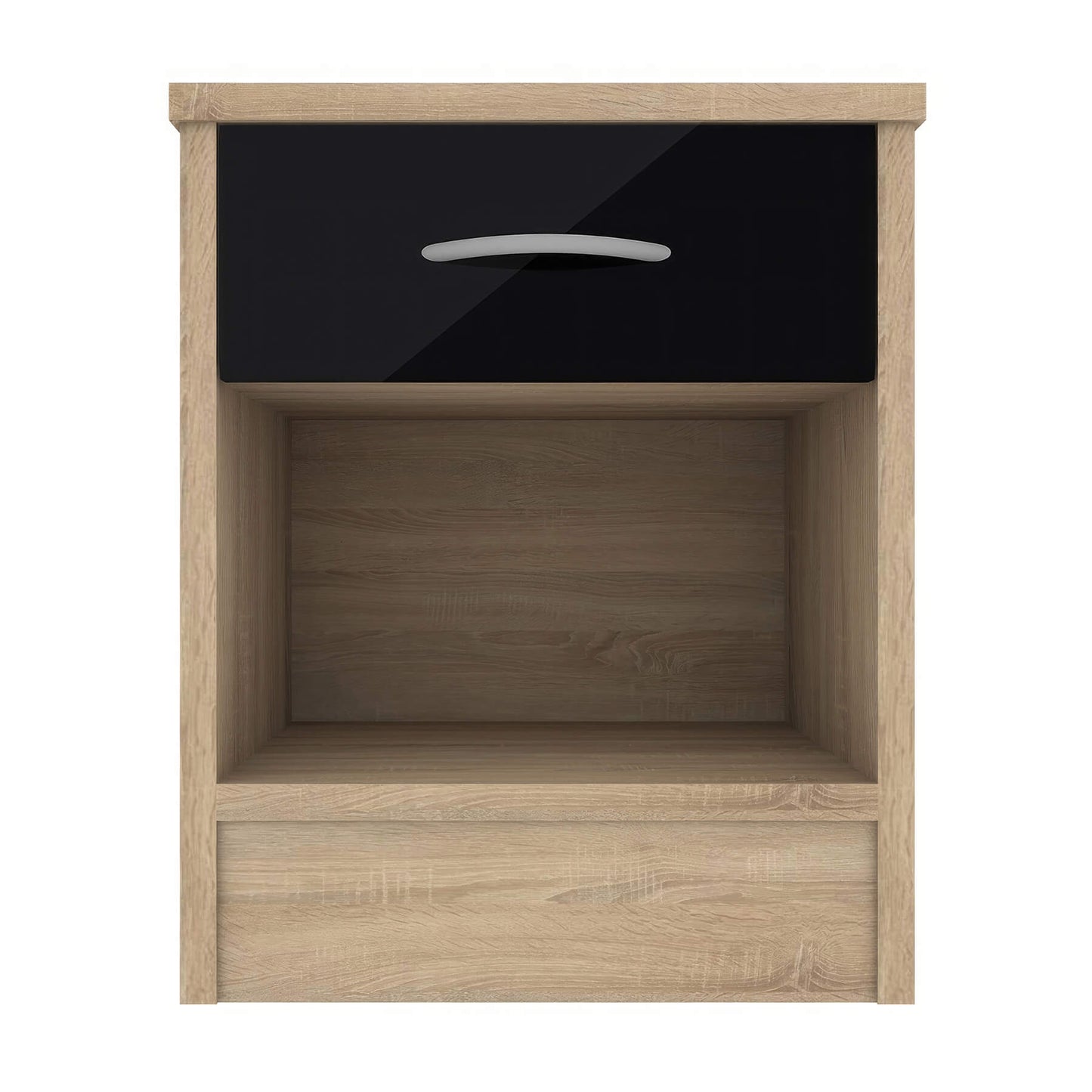 Bardot Bedside Table Black Gloss