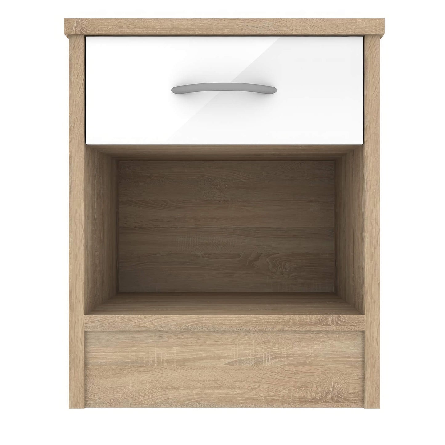 Bardot Bedside Table White Gloss